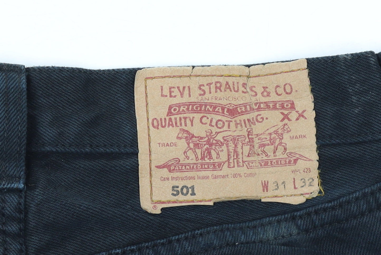 Levi's 501 Men's Blue Denim Straight Jeans W31 L32 Classic Fit