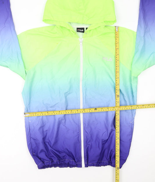 Fila Women’s Multicoloured XL Lightweight Hooded Windbreaker Jacket