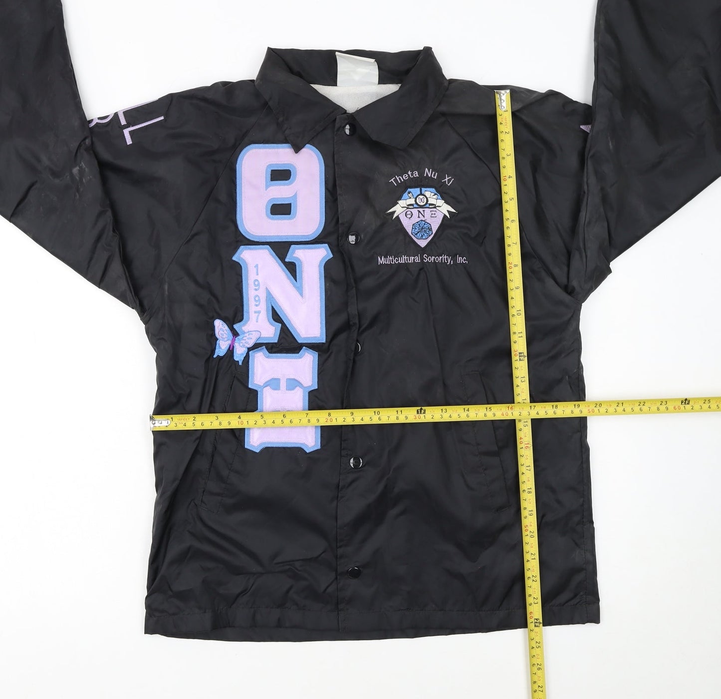 Augusta Sportswear Women's Black S Windbreaker Jacket with Letters and Pockets