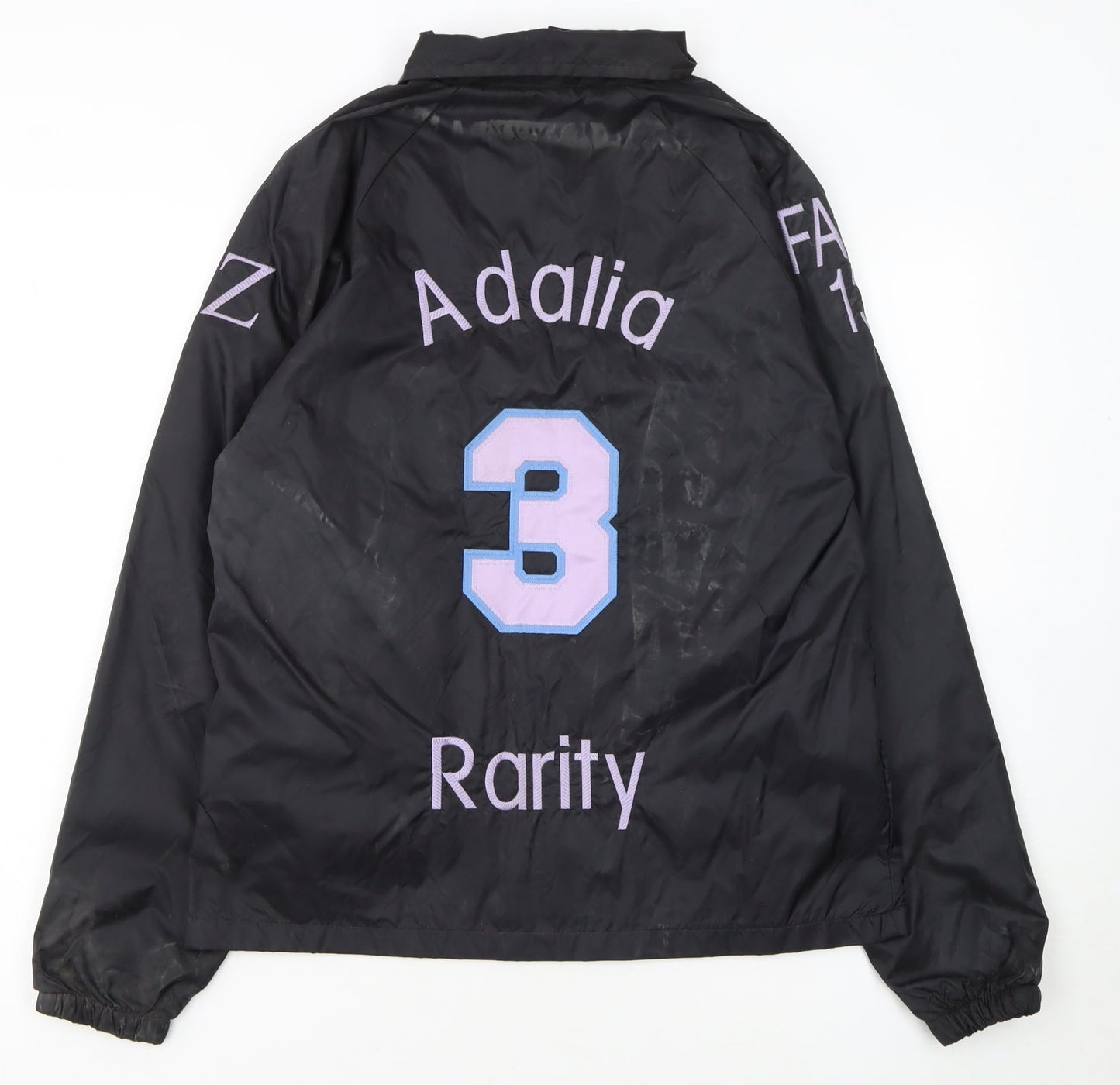 Augusta Sportswear Women's Black S Windbreaker Jacket with Letters and Pockets