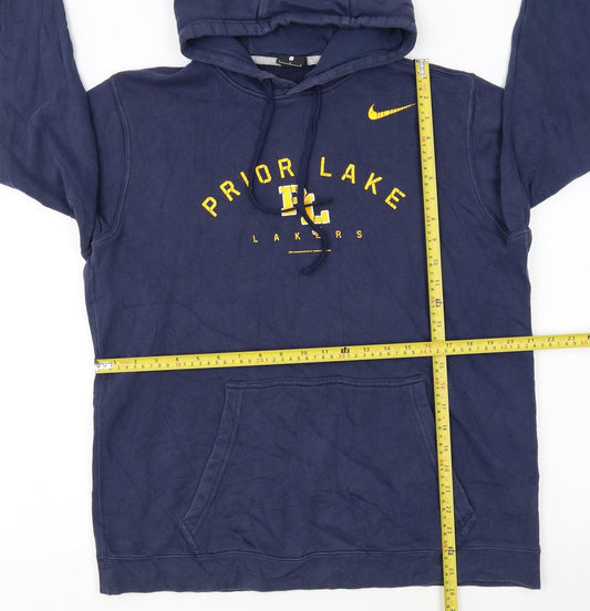 Nike Men's Blue Pullover Hoodie Size L Graphic Sportswear