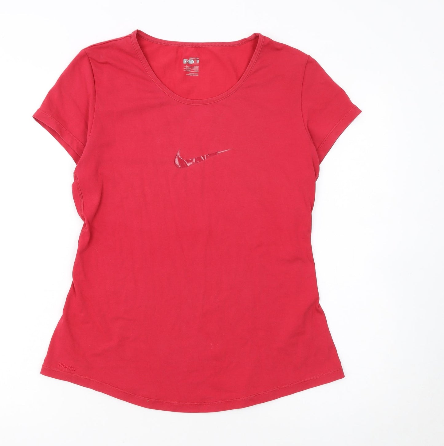 Nike Women's Red Dri-Fit Short Sleeve Athletic T-Shirt XL