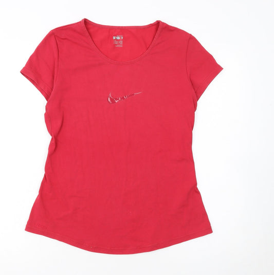 Nike Women's Red Dri-Fit Short Sleeve Athletic T-Shirt XL