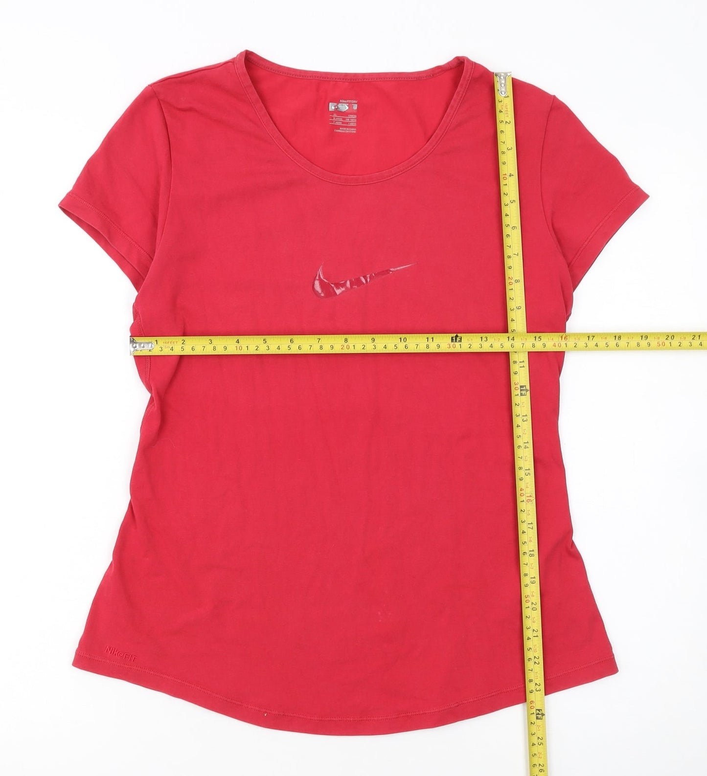 Nike Women's Red Dri-Fit Short Sleeve Athletic T-Shirt XL