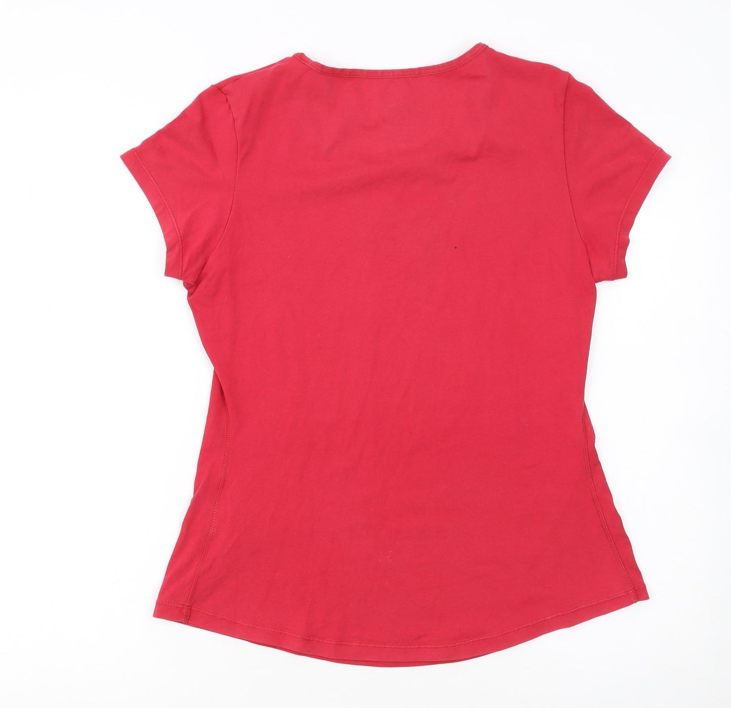 Nike Women's Red Dri-Fit Short Sleeve Athletic T-Shirt XL