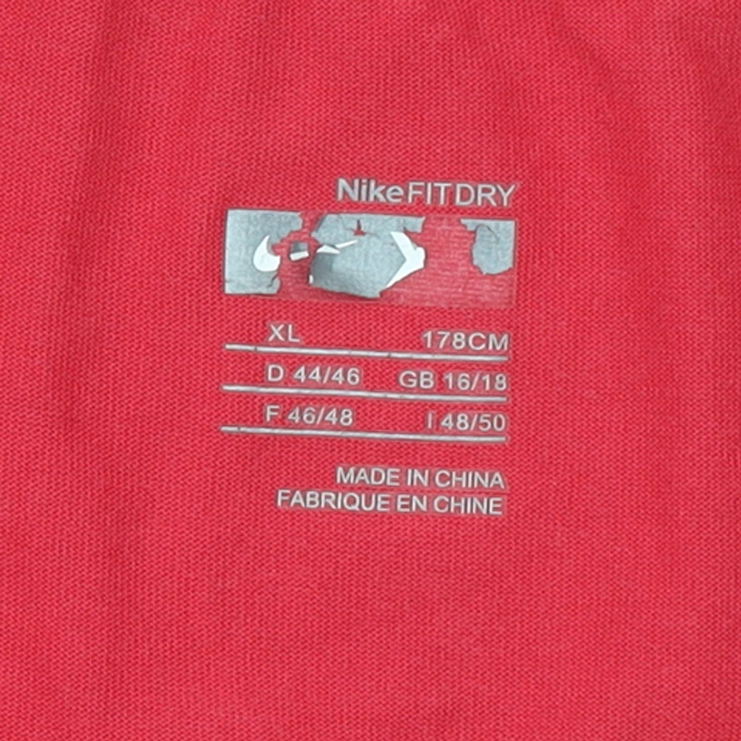 Nike Women's Red Dri-Fit Short Sleeve Athletic T-Shirt XL