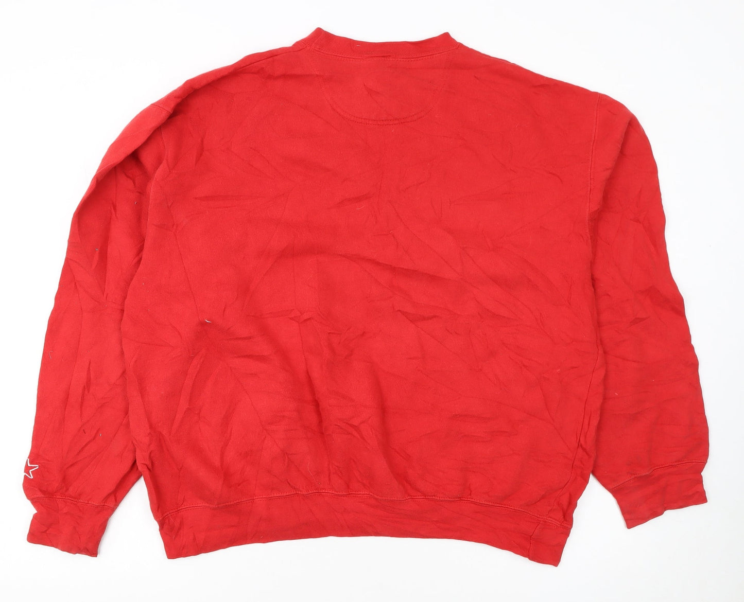 Starter Team Nebraska Red Crew Neck Sweatshirt Women L Cotton Blend
