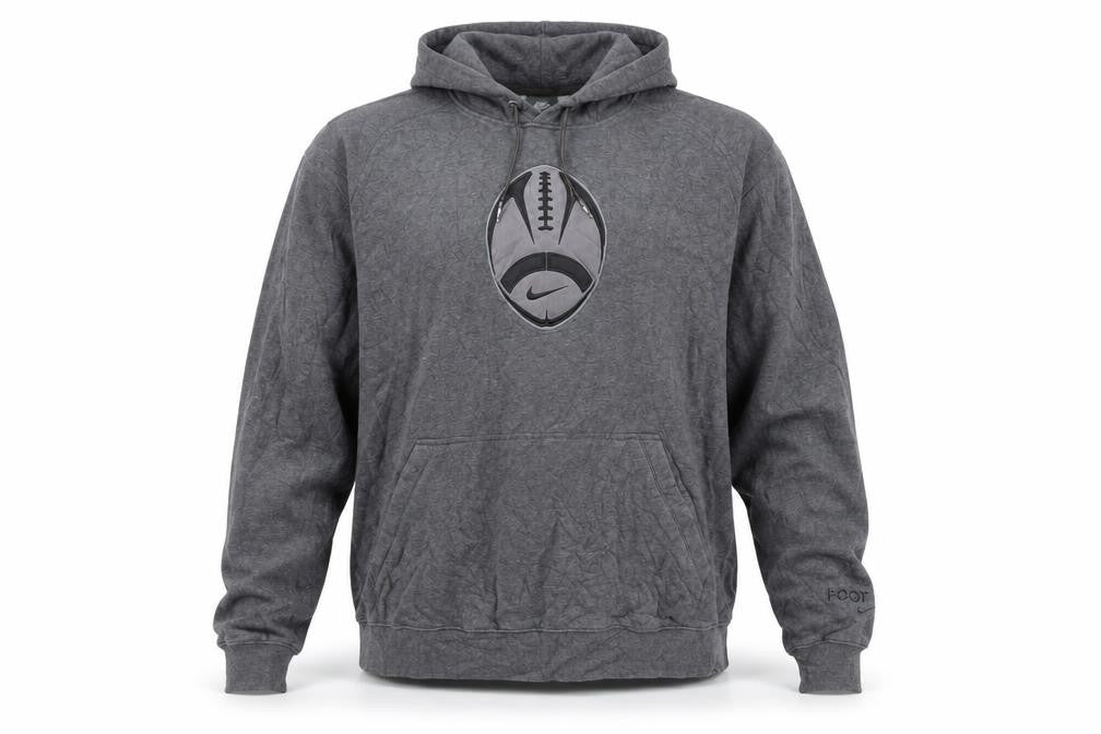 Nike Mens Grey Pullover Hoodie L Graphic Print Sports Fleece