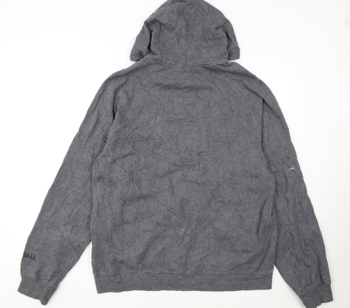 Nike Mens Grey Pullover Hoodie L Graphic Print Sports Fleece