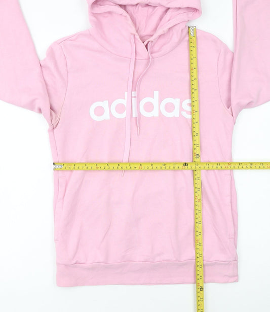 Adidas Women's Pink Pullover Hoodie Size S Hooded Sweatshirt