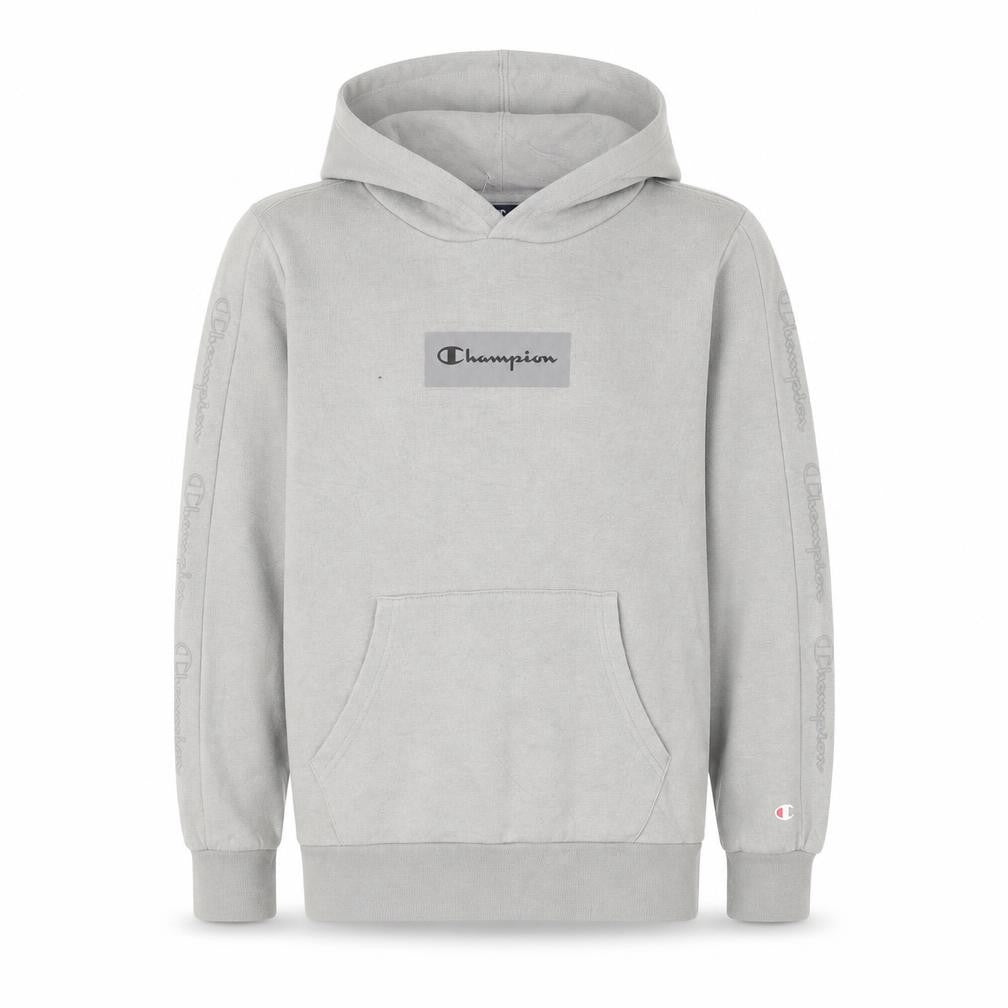 Champion Boys Grey Pullover Hoodie 11-12 Years Logo Fleece Sweatshirt