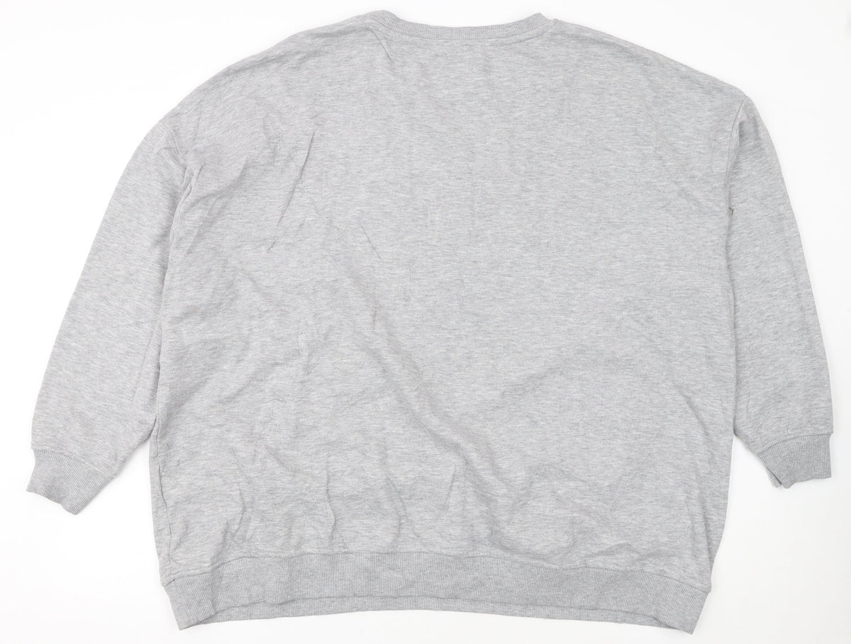 Disney Women Grey XL Sweatshirt Mickey & Friends Good Vibes Only