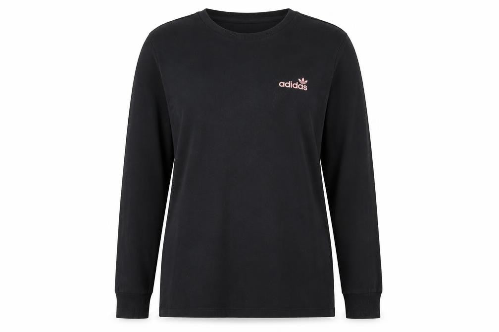 Adidas Women Black Long Sleeve Crew Neck Pullover Sweatshirt UK 10