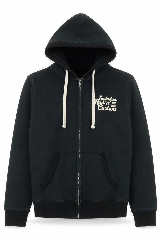 Front Row Men's Black Zip Hoodie Jacket M Cotton Polyester