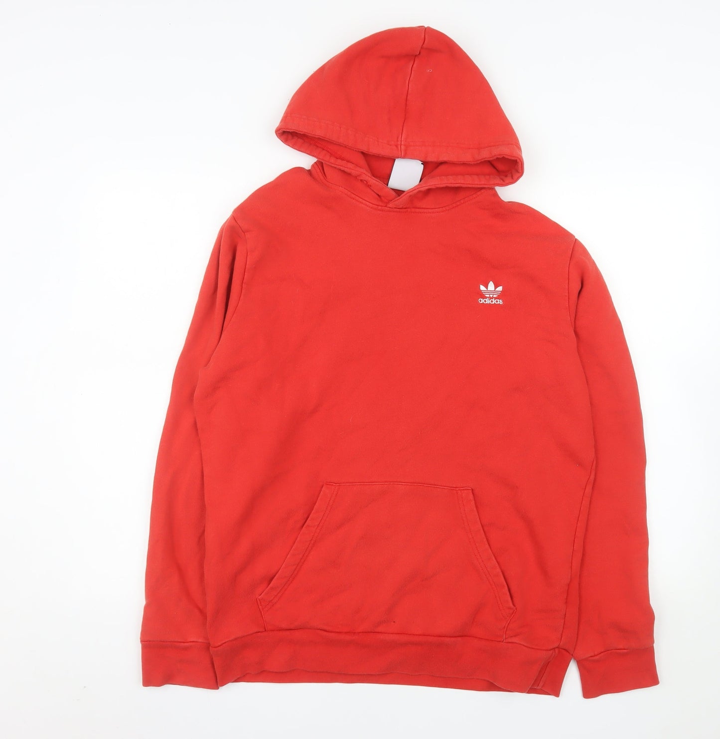 Adidas Women Red Pullover Hoodie Cotton Lined L Size