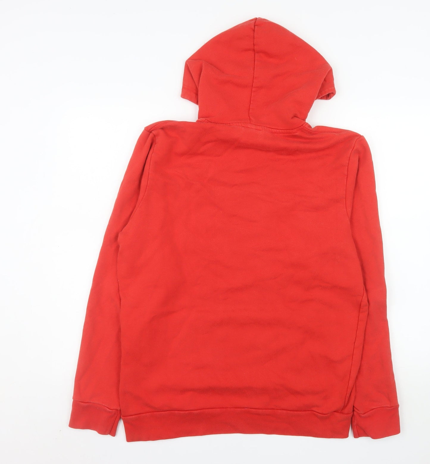 Adidas Women Red Pullover Hoodie Cotton Lined L Size