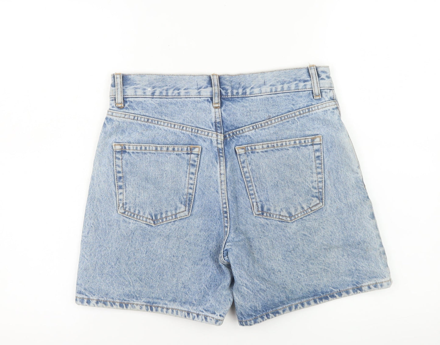 MNG Women's Blue Denim High Rise Mom Shorts Size 6