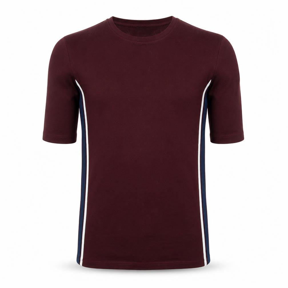 HITE Mens PARK Brown XS Slim Fit Crew Neck T-Shirt