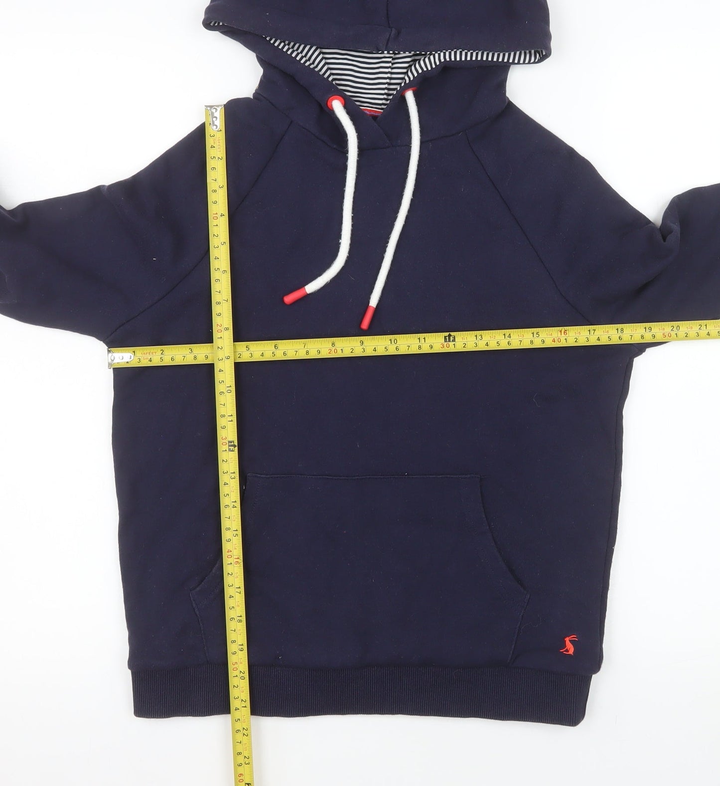 Joules Women's Navy Hoodie UK 6 Pullover Cotton Blend Lined