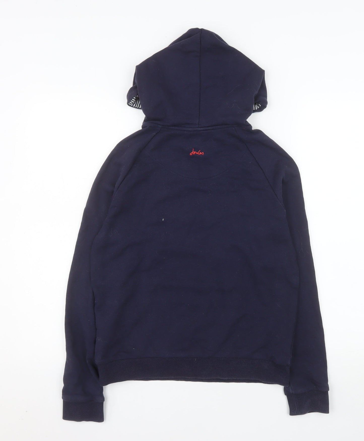 Joules Women's Navy Hoodie UK 6 Pullover Cotton Blend Lined