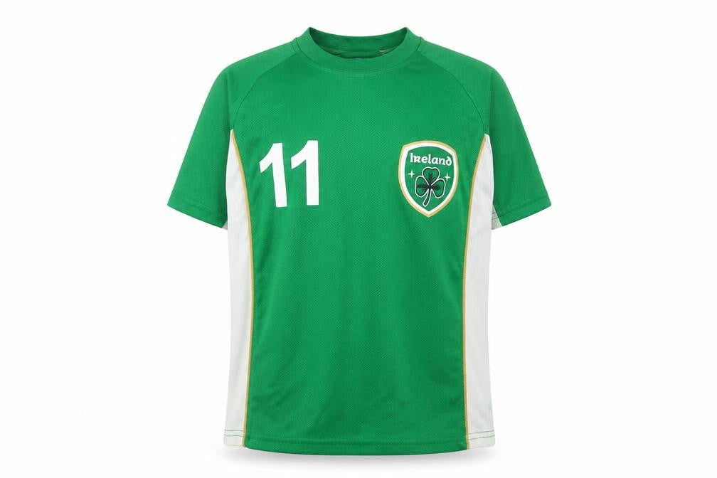 Front view of St. Bernard for Dunnes boys’ green ireland football t-shirt 7 years