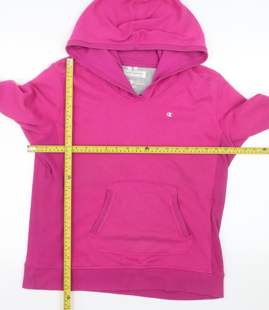 Champion Women's Pink Pullover Hoodie Size L Cotton Blend