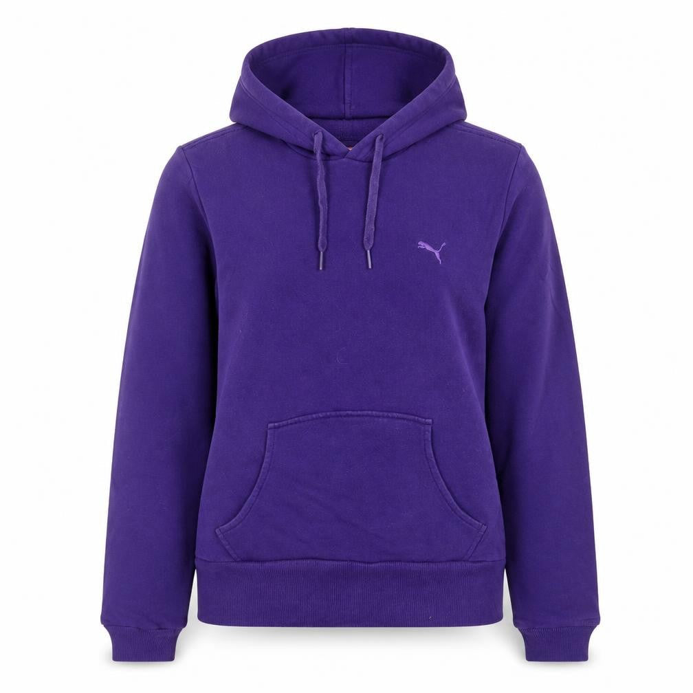 Puma Womens Purple Pullover Hoodie UK 12 Cotton Blend Lined