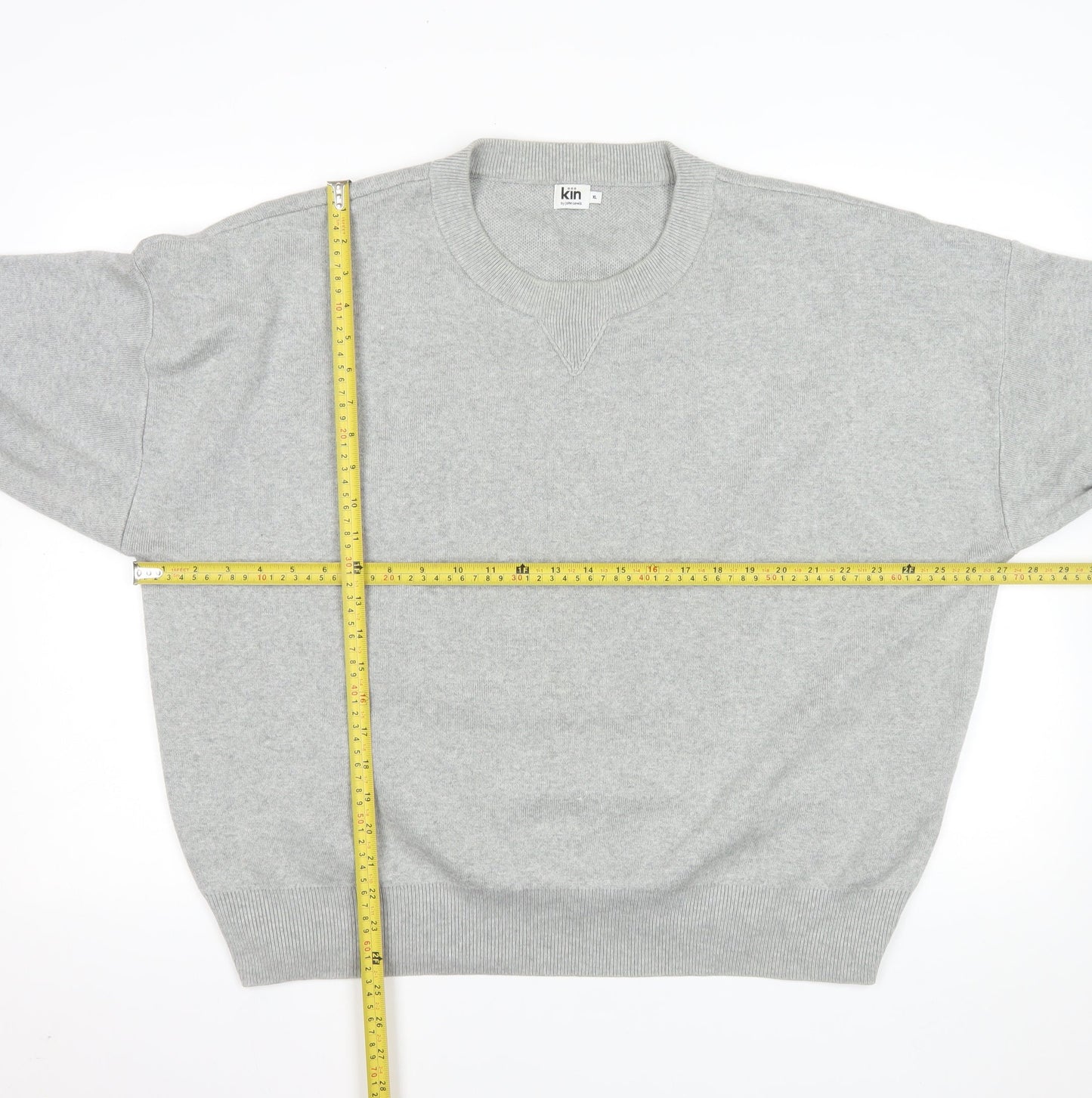 Kin by John Lewis Men's Grey XL Pullover Knit Sweatshirt