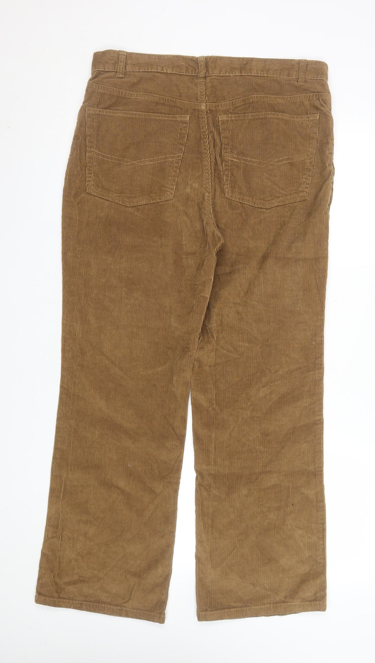 Denim Co Men's Brown Corduroy Trousers 34W 30L Regular Fit