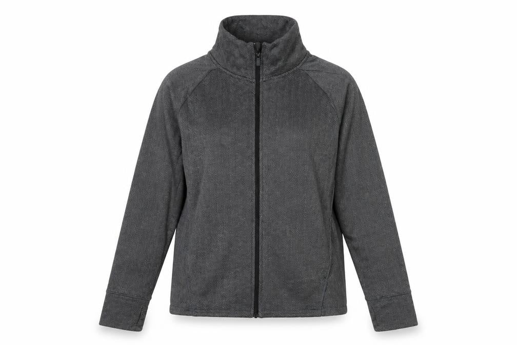 Champion Women’s Grey Full Zip Sweatshirt Size L Polyester Fleece