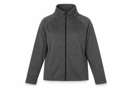 Champion Women’s Grey Full Zip Sweatshirt Size L Polyester Fleece