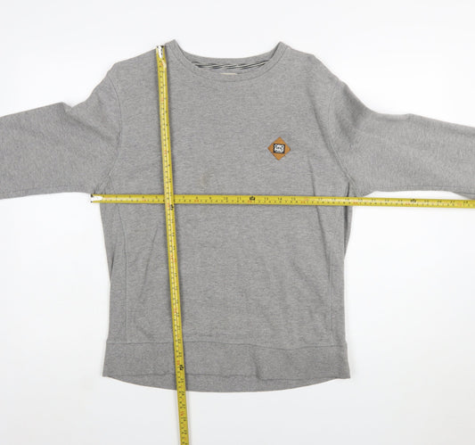 Jack & Jones Men's Grey Crew Neck Pullover Sweatshirt L