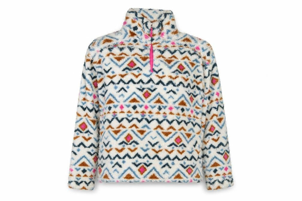 Eddie Bauer Women's XL Beige Fleece 1/4 Zip Pullover Sweatshirt