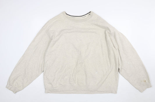 Croft & Barrow Men's Beige XL Pullover Sweatshirt Cotton Blend