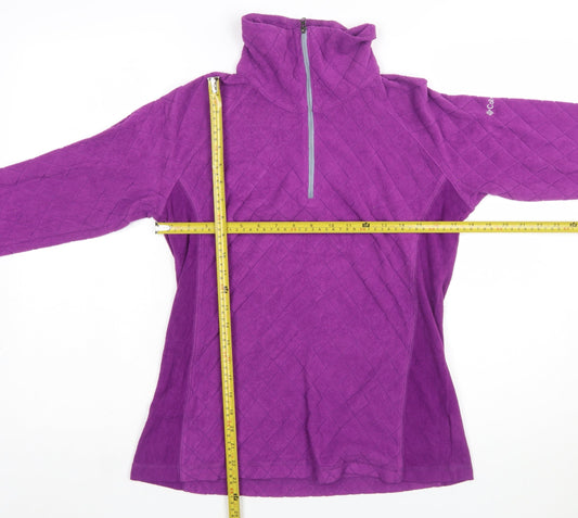 Columbia Women’s Purple 1/4 Zip Fleece Pullover Sweatshirt M