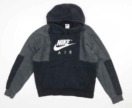 Nike Men's Black Pullover Hoodie M Sports Fleece Sweatshirt
