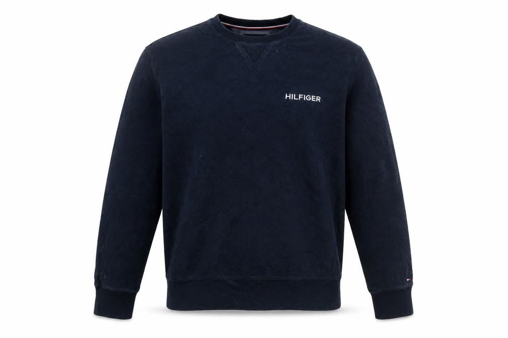 Tommy Hilfiger Men’s Navy Blue Logo Crew Neck Sweatshirt L