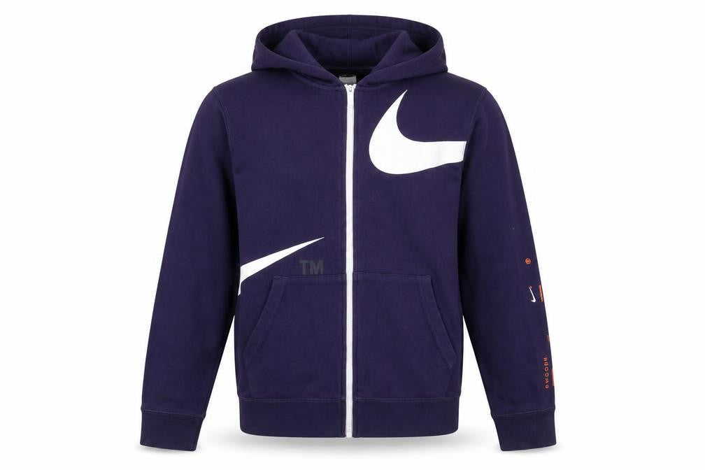 Nike Boys Purple Full Zip Hoodie Size XL 158-170cm Cotton Blend