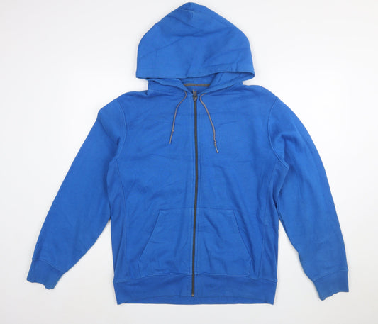 Gap Men's Blue Full Zip Hoodie Size M Cotton Blend