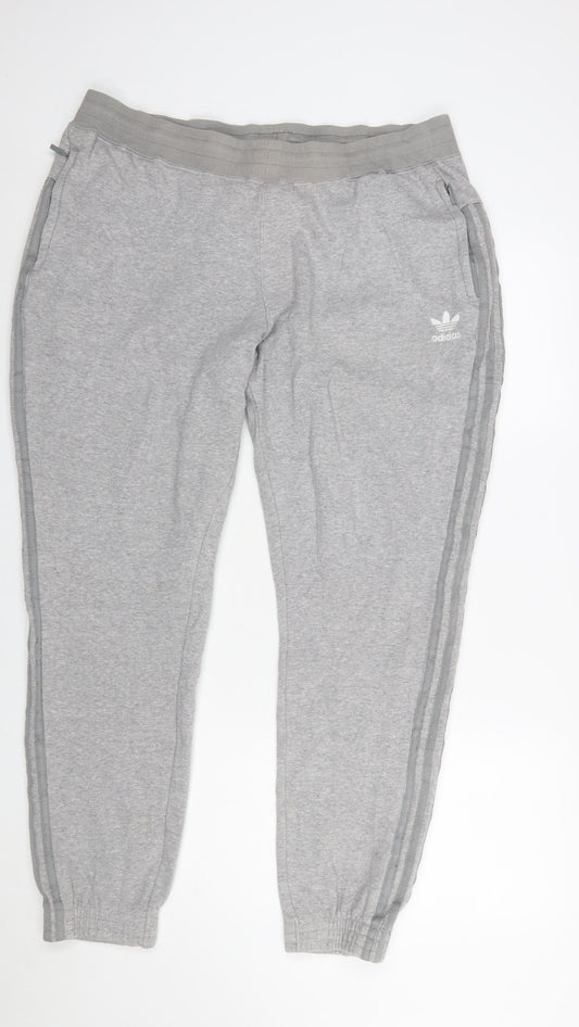 Adidas Mens Grey XL Jogger Sweatpants Cotton Blend Casual