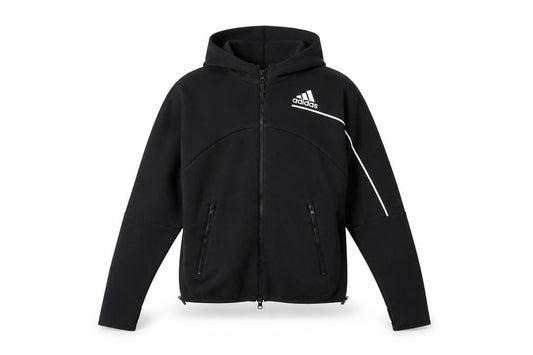 Adidas Womens Black Full Zip Hoodie S 8-10 Hooded Sportswear