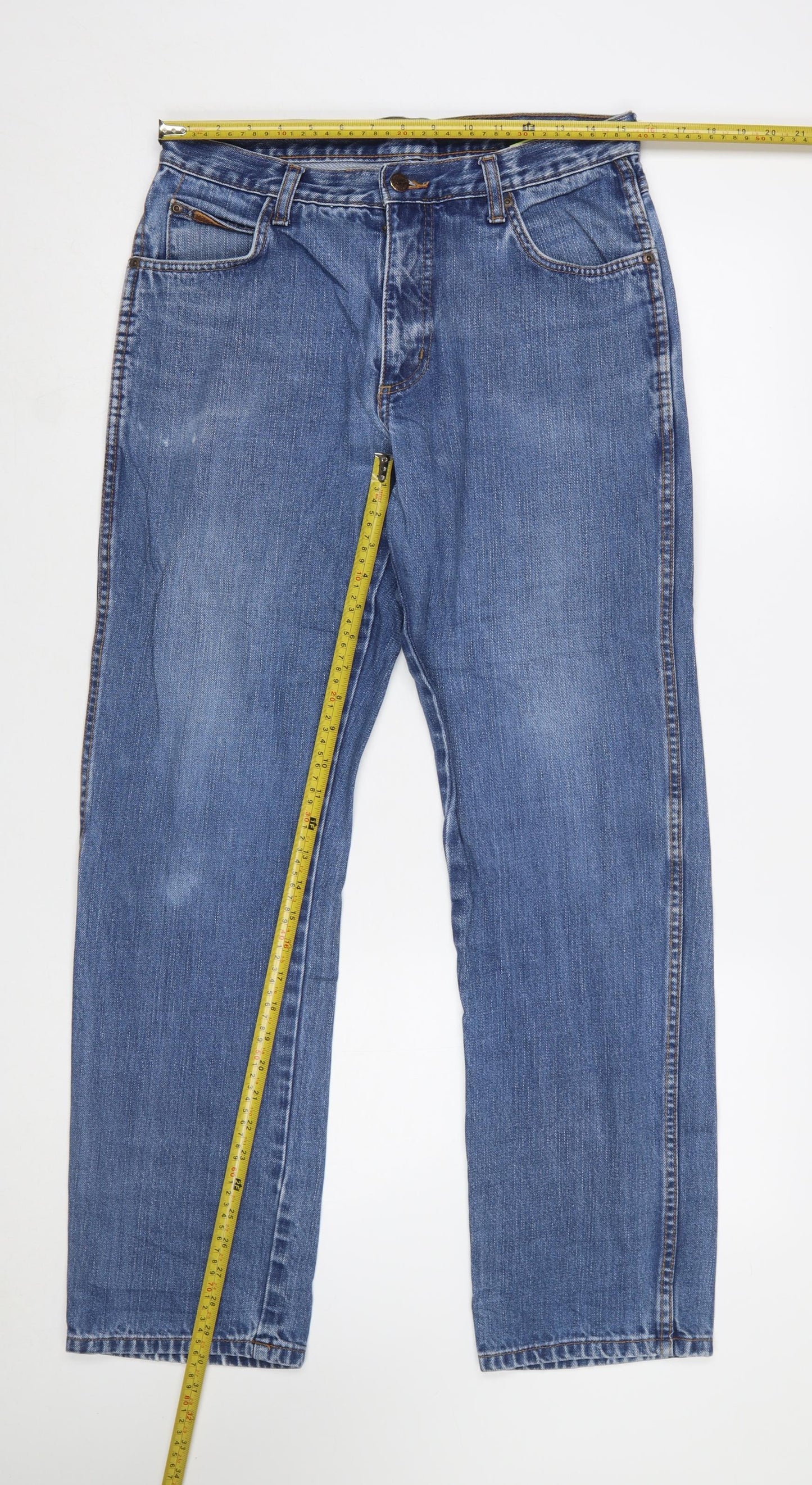 Wrangler Men's Blue Straight Texas Jeans W32 L32 100% Cotton