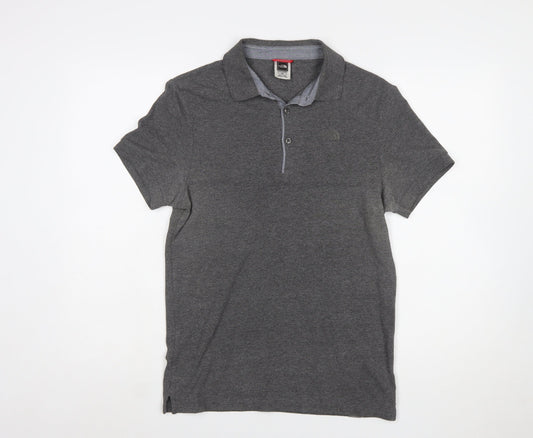 The North Face Men's Grey Short Sleeve Polo Shirt Size S
