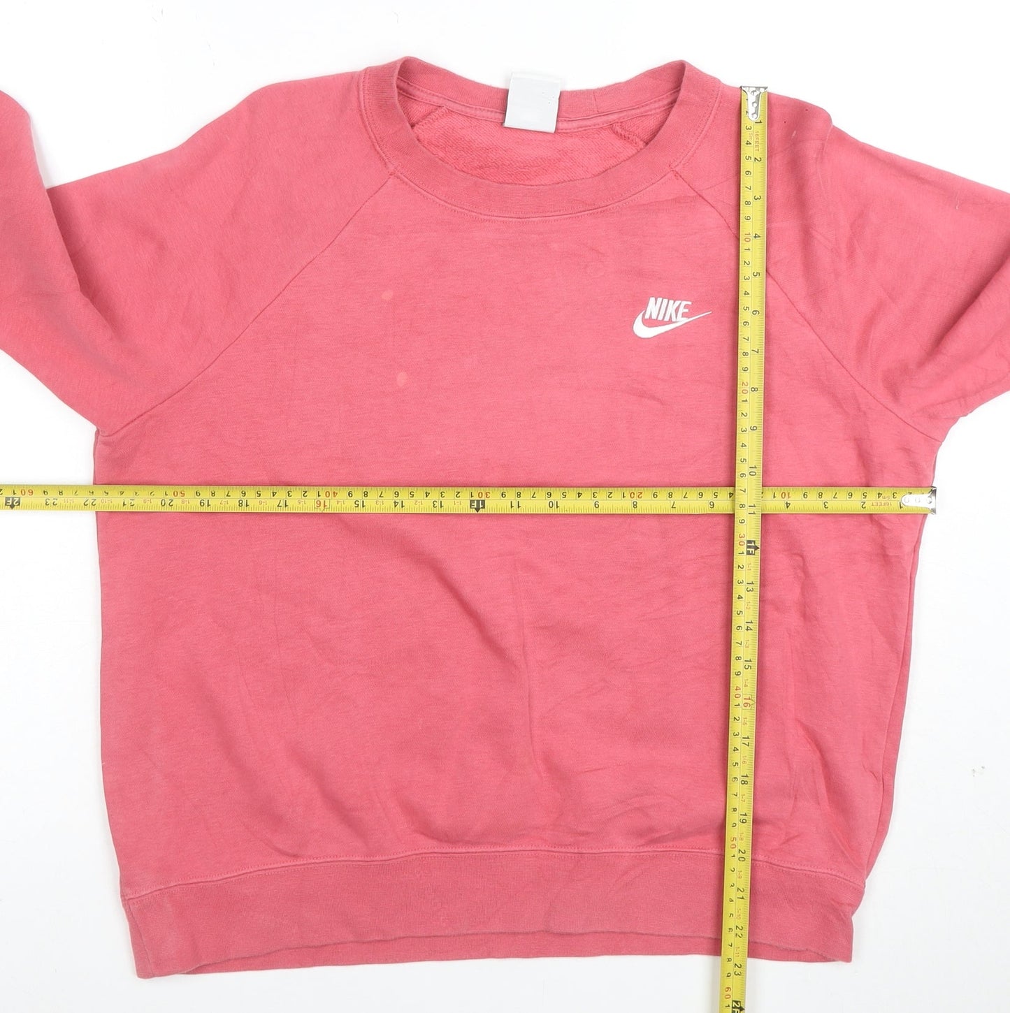 Nike Women’s Pink Crew Neck Pullover Sweatshirt M Cotton Blend