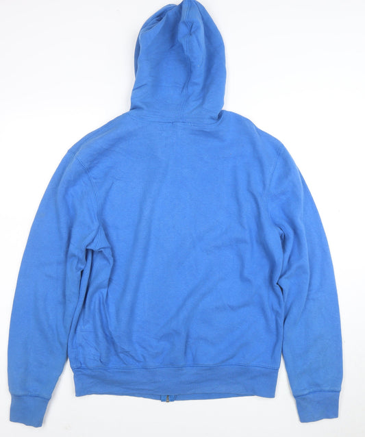 GAP Men's Blue Full Zip Logo Hoodie Size M Cotton Blend