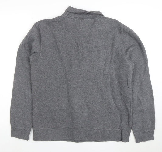 Nike Mens Grey 1/2 Zip Fleece Sweatshirt Medium Regular Fit