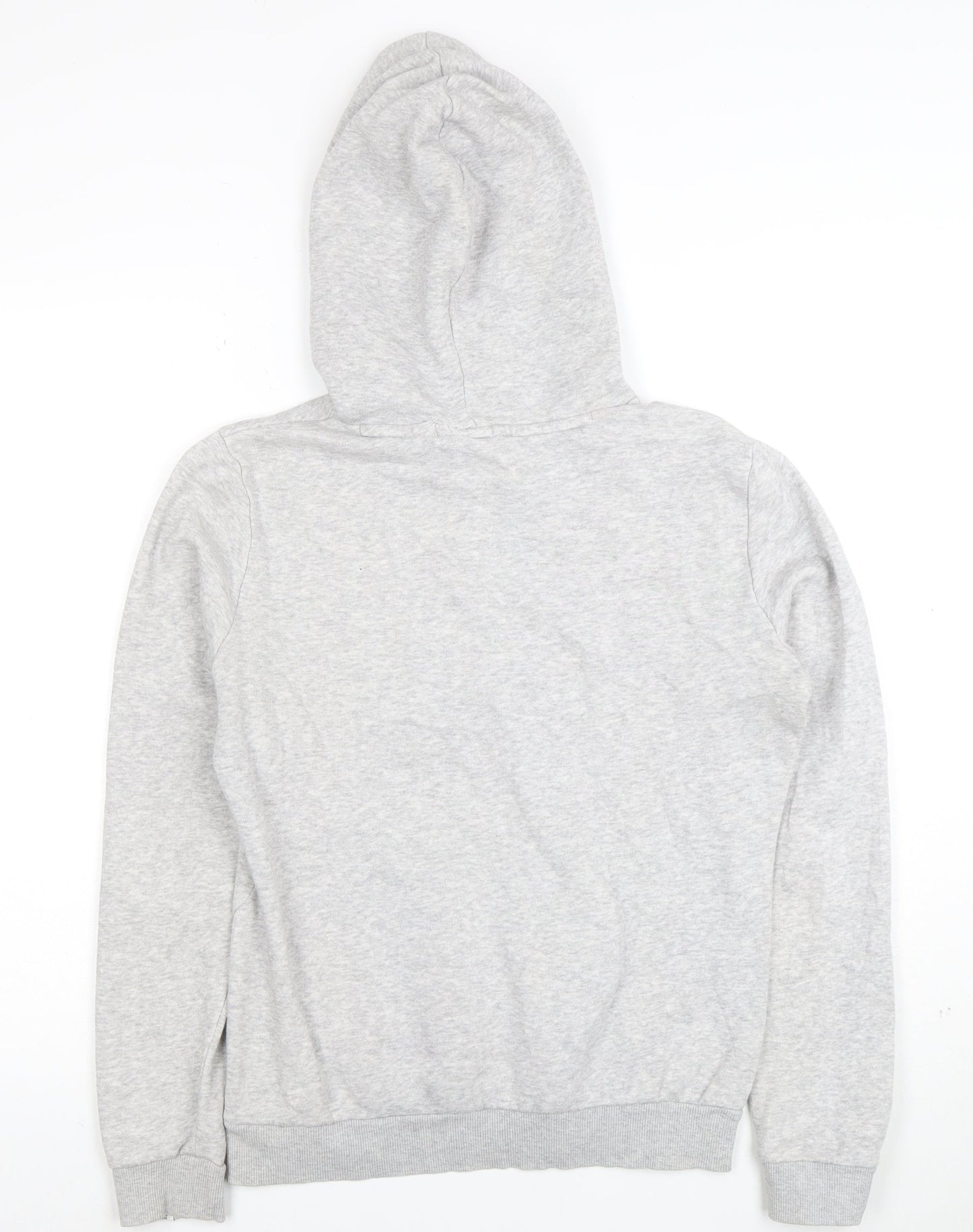 Puma Women’s Grey Pullover Hoodie Small Logo Fleece Lined Casual