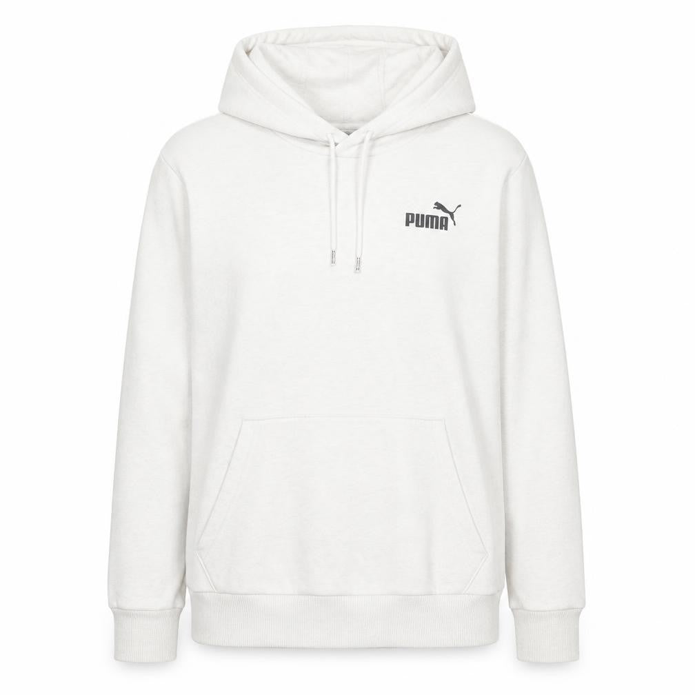 Puma Women White Pullover Hoodie L Cotton Blend Casual