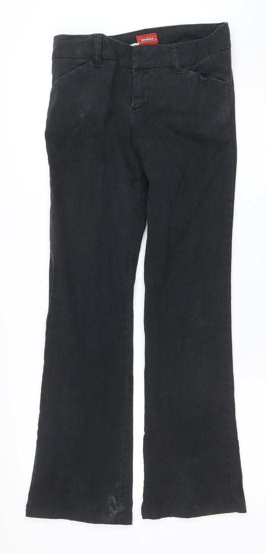 Dickies Women Black Size 3 Straight Cotton Blend Jeans