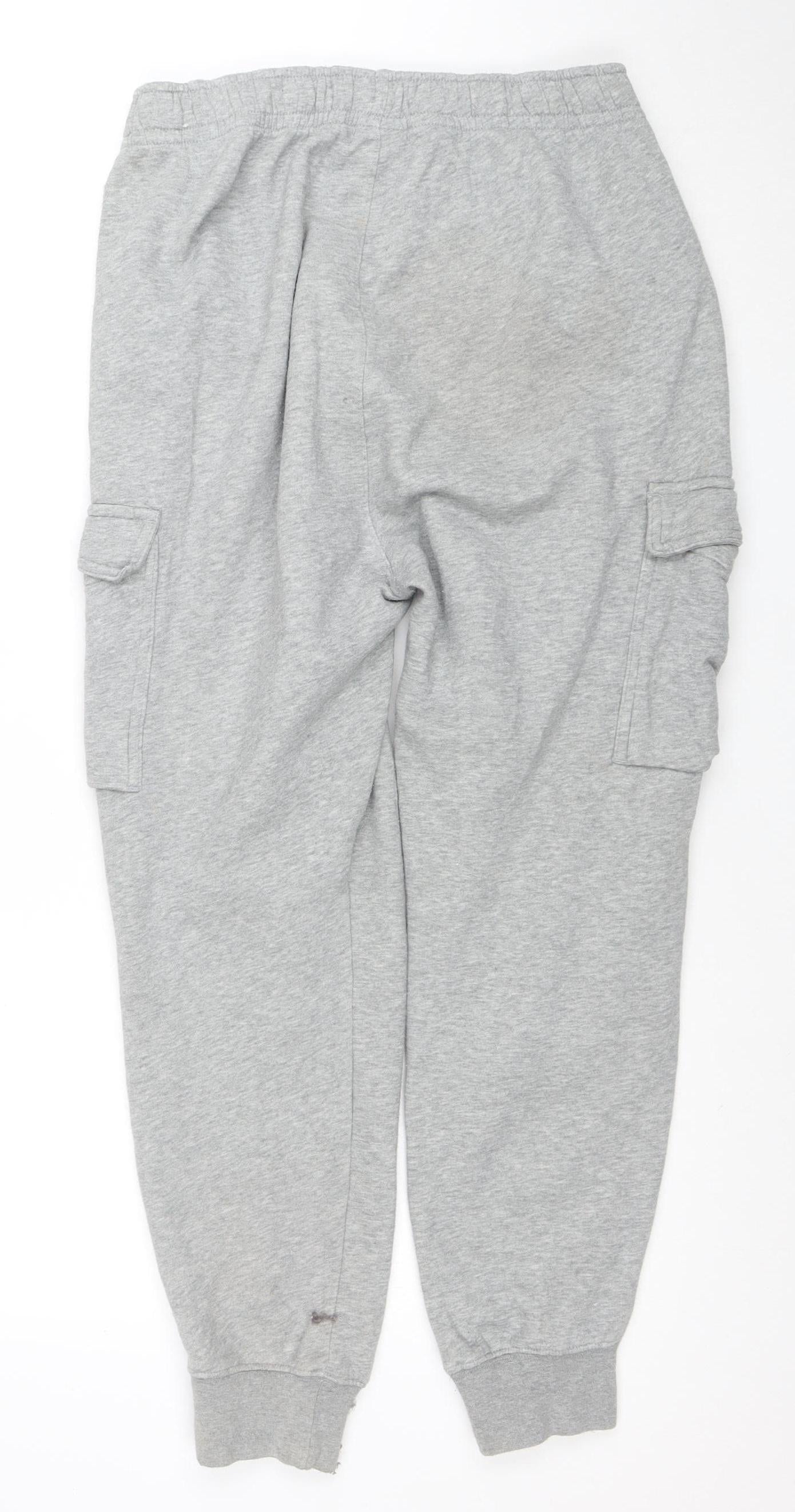 Nike Men’s Grey Jogger Sweatpants M Regular Fit French Terry Trousers